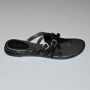 Cole Haan Black Pat Leather Strappy Sandal